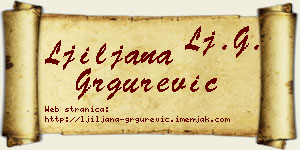 Ljiljana Grgurević vizit kartica